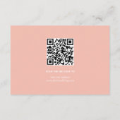 コクテジプラムの枝と桃色の花のウェディング エンクロージャーカード (裏面)