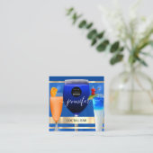 コクテールパブワインレストランプロフェッショナルロゴ スクエア名刺 (スタンド正面)