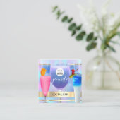 コクテールパブワインレストランBARISTロゴホログラフ スクエア名刺 (スタンド正面)