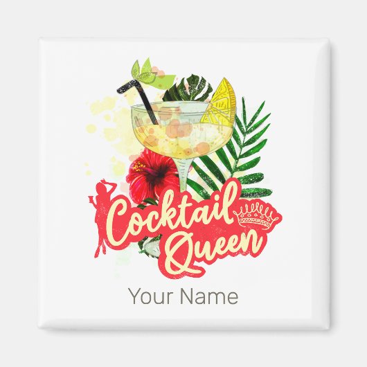 コクテール クイーン ヴィンテージ 花嫁 ハッチェット パーティー マグネット (正面)