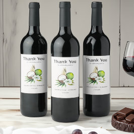 コクナットライムサンキューユー結婚式の引き出物バッグ ワインラベル