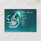 コクピアモノグラム明るい青のアクアマリン 名刺 (正面)