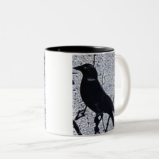 コクマルガラスのたそがれのマグ ツートーンマグカップ (正面右)