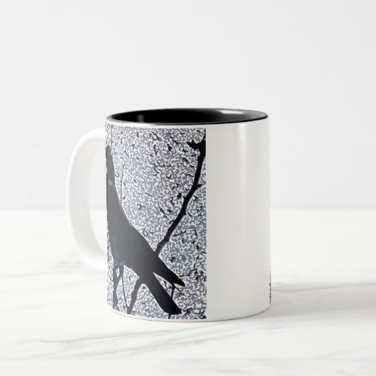 コクマルガラスのたそがれのマグ ツートーンマグカップ (正面左)