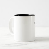 コクマルガラスの紋章のコーヒー・マグ ツートーンマグカップ (正面左)