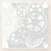 コグの車輪の仕事 ガラスコースター (裏面)