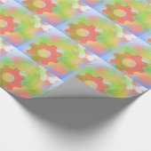 コグを回す抽象画 ラッピングペーパー (角)