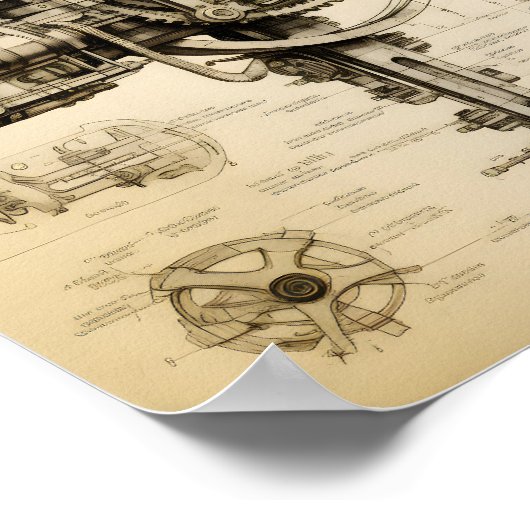 コグド機械の設計図 ポスター (角)