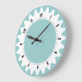 コグド01 – 淡い青（緑） ラージ壁時計 (傾斜)