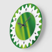 コグド01 – 緑の波 ラージ壁時計 (傾斜)
