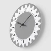 コグ01 – グレー ラージ壁時計 (傾斜)