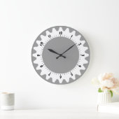 コグ01 – グレー ラージ壁時計 (ホーム)