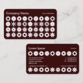 コグ – 濃い茶色の白 名刺 (正面/裏面)