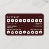 コグ – 濃い茶色の白 名刺 (裏面)