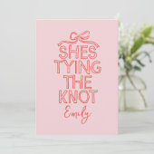 コケお洒落ット弓結び結びブライダルシャワー 招待状 (スタンド正面)