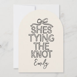 コケお洒落ット弓結び結びブライダルシャワー 招待状