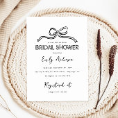 コケお洒落ット弓結び結びブライダルシャワー 招待状