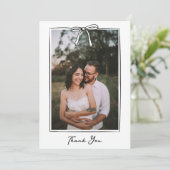 コケお洒落ット手書きボー結婚ズ サンキューカード (スタンド正面)