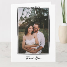 コケお洒落ット手書きボー結婚ズ サンキューカード