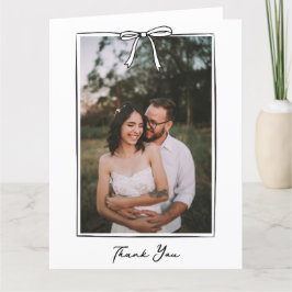 コケお洒落ット手書きボー結婚ズ サンキューカード