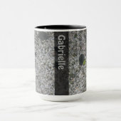 コケとの地質学の花こう岩の石の質名前 マグカップ (中央)