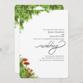 コケとエレガントきのこ結婚の 招待状 (正面/裏面)