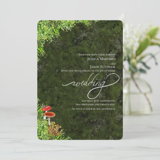 コケとエレガントきのこ結婚の 招待状 (スタンド正面)