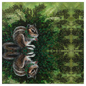 コケの森のチムンク ファブリック (クローズアップ)