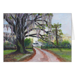 コケむしたカシのプランテーションアクリルの絵画