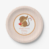 コケむしたツノメドリの石のパーティーのプレート- ペーパープレート (正面)