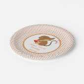 コケむしたツノメドリの石のパーティーのプレート- ペーパープレート (アングル)