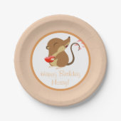 コケむしたツノメドリの石のパーティーのプレート- ペーパープレート (正面)