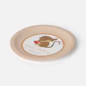 コケむしたツノメドリの石のパーティーのプレート- ペーパープレート (アングル)