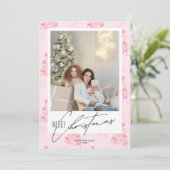 コケエレガントットクリスマスツリーピンクボウ1写真 シーズンカード (スタンド正面)