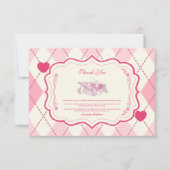 コケエレガントットピンクボウ卒業 サンキューカード (正面)