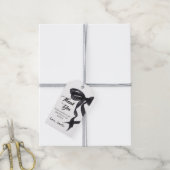 コケエレガントットブラックボウ誕生日ギフトラベル ギフトタグ (より糸付き)