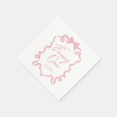 コケエレガントットボウ誕生日ナプキンス スタンダードカクテルナプキン (角)