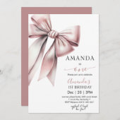 コケエレガントットボーガール誕生日 招待状 (正面/裏面)