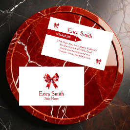 コケエレガントットレッドボウ 名刺