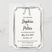 コケエレガントット手引き弓タイムレス結婚 セーブザデート (正面)