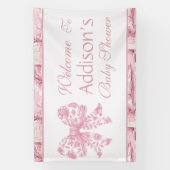 コケエレガントッフランスのクの赤ちゃんシャワー 横断幕 (縦)