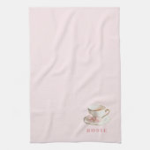 コケエレガントッ名門私立校風のクティーカップと弓 キッチンタオル (縦)