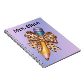 コケカスタムット水カラーペンシルアニマルプリントボウ ノートブック (右側)