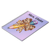 コケカスタムット水カラーペンシルアニマルプリントボウ ノートブック (左側)