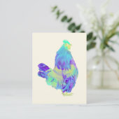 コケカラフルレルフ予測できなァームロースターチキンアート ポストカード (スタンド正面)