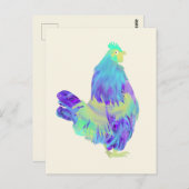 コケカラフルレルフ予測できなァームロースターチキンアート ポストカード (正面/裏面)