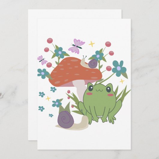 コケガエル 招待状 (正面/裏面)