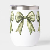 コケガーリーットウォーターカラーオリーブグリーンボウエレガント (右面)