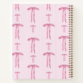 コケガーリーットピンクボウモノグラム名 ノートブック (裏面)