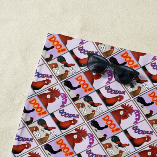 コケコッコーとやれ ビーチタオル (インサイチュ)